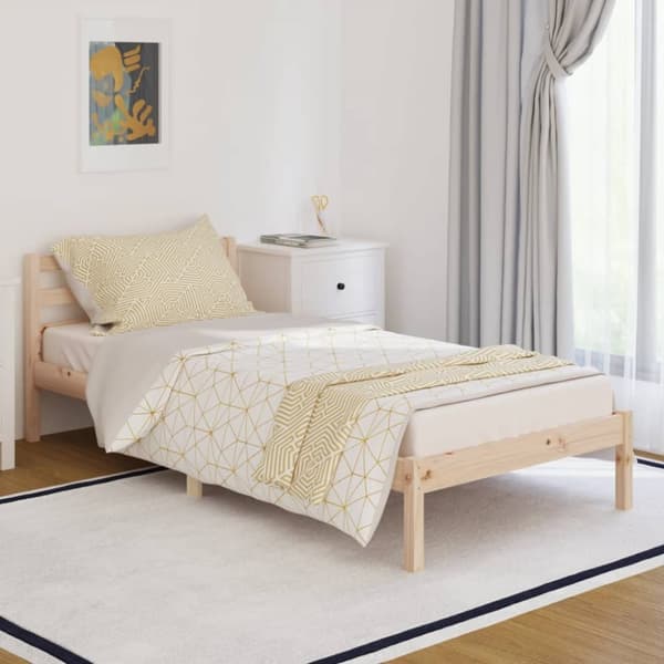 vidaXL Sängram massiv furu 90x200 cm - Sängar & sängramar