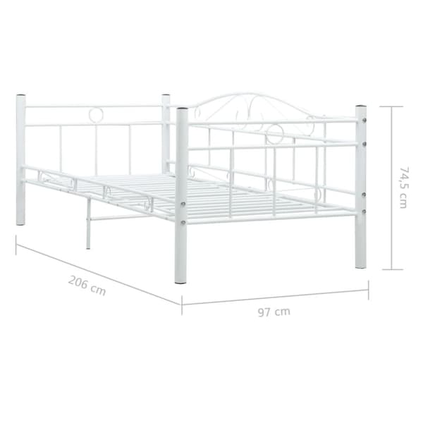 vidaXL stel til daybed 90x200 cm metal hvid -  Senge & sengeramme