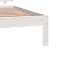 Pikkukuva 7 / 9: vidaXL Sängynrunko valkoinen täysi mänty 140x190 cm -  Sängyt & sängynrungot
