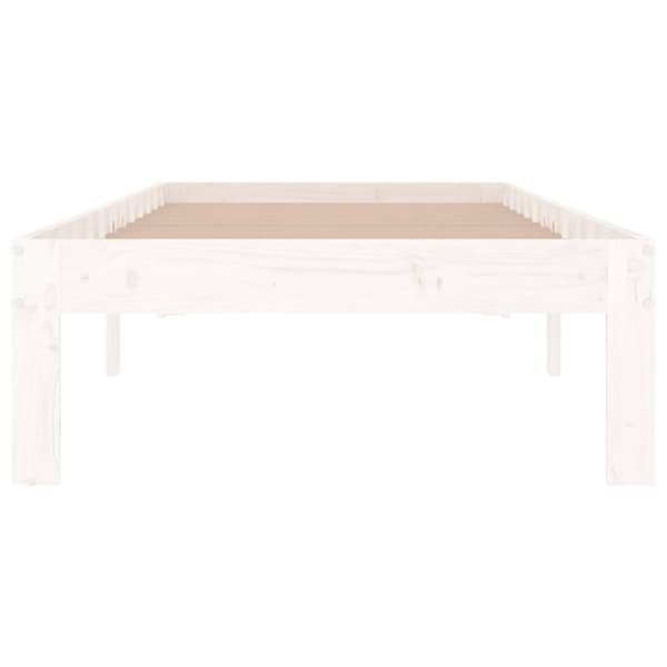 vidaXL Sängram vit massivt trä 75x190 cm - Sängar & sängramar