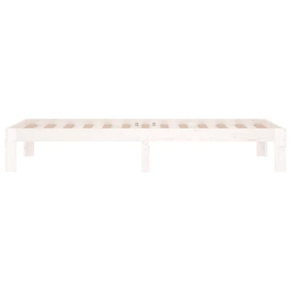 vidaXL Sängram vit massivt trä 75x190 cm - Sängar & sängramar