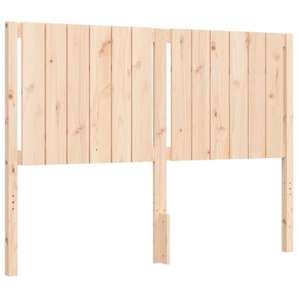 vidaXL sengeramme med sengegavl 140x200 cm massivt træ hvid -  Senge & sengeramme