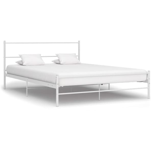 vidaXL sengestel 120 x 200 cm metal hvid -  Senge & sengeramme