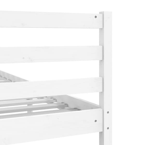 vidaXL sengeramme 160x200 cm King Size massivt træ hvid - Senge & sengeramme