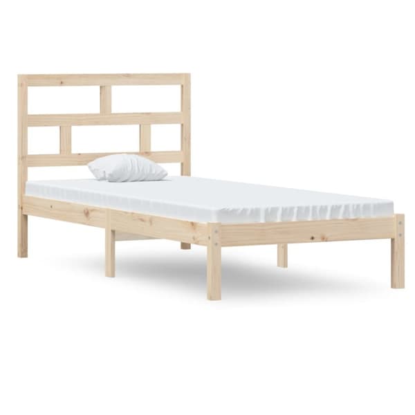 vidaXL Sängram massiv furu 90x190 cm -  Sängar & sängramar