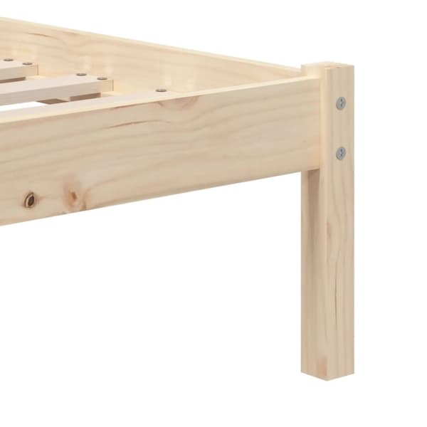 vidaXL Sängram massiv furu 90x190 cm -  Sängar & sängramar
