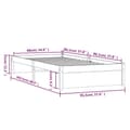 Miniatyrbillede 11 af 11: vidaXL sengeramme 90x200 cm massivt træ -  Senge & sengeramme