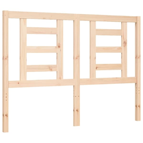 vidaXL sengeramme med sengegavl 120x200 cm massivt træ hvid -  Senge & sengeramme