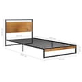 Pikkukuva 7 / 7: vidaXL Sängynrunko metalli 90x200 cm -  Sängyt & sängynrungot