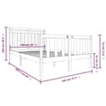 Miniatyrbillede 10 af 10: vidaXL sengeramme 140x200 cm massivt træ -  Senge & sengeramme