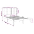 Miniatyrbillede 7 af 7: vidaXL sengeramme 120x190 cm Small Double massivt træ hvid -  Senge & sengeramme