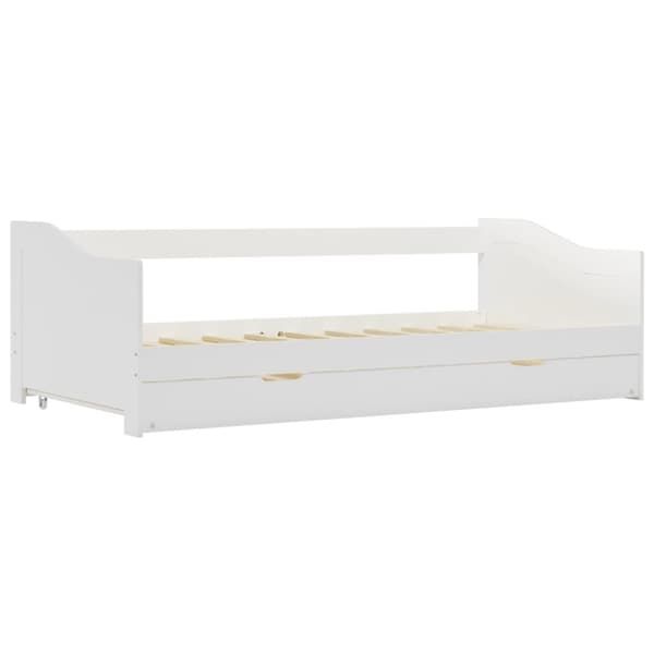 vidaXL Bäddsoffa ram vit furu 90x200 cm -  Sängar & sängramar