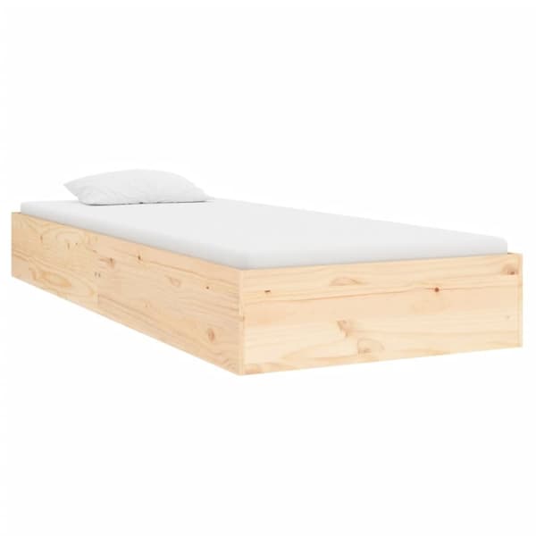 vidaXL Sängram massivt trä 75x190 cm - Sängar & sängramar