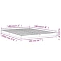 Miniatyrbillede 9 af 9: vidaXL sengeramme 140x190 cm massivt fyrretræ sort -  Senge & sengeramme