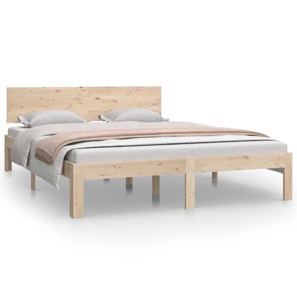 vidaXL Sängram massiv furu 140x200 cm - Sängar & sängramar