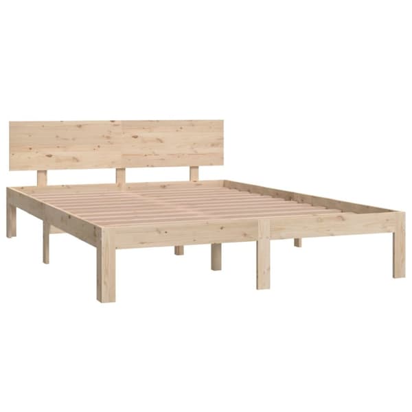 vidaXL Sängram massiv furu 140x200 cm - Sängar & sängramar