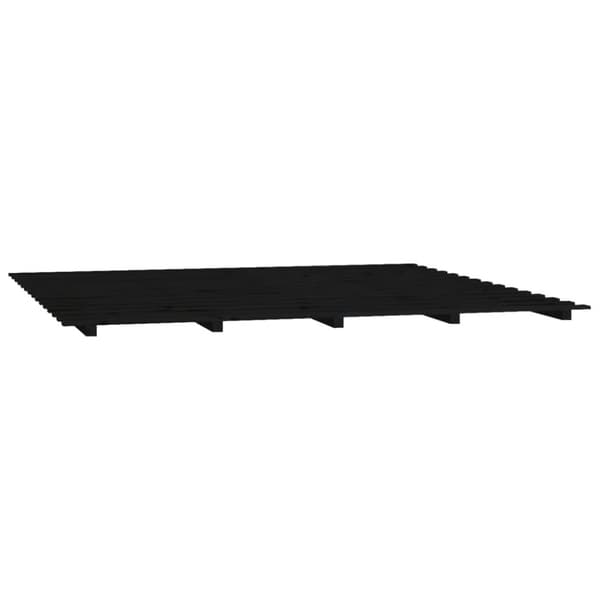 vidaXL sengeramme 200x200 cm massivt fyrretræ sort - Senge & sengeramme