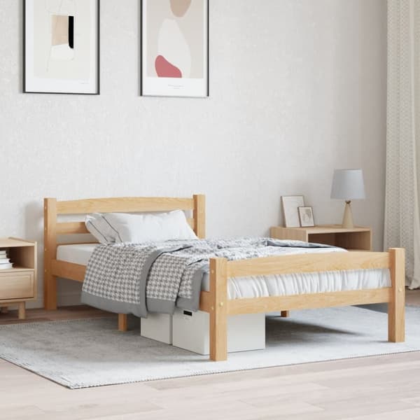 vidaXL Sängynrunko täysi mänty 100x200 cm - Sängyt & sängynrungot