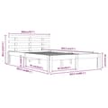 Miniatyrbillede 9 af 9: vidaXL sengeramme 200x200 cm massivt træ hvid -  Senge & sengeramme