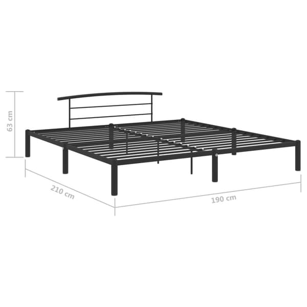 vidaXL sengestel 180x200 cm metal sort - Senge & sengeramme