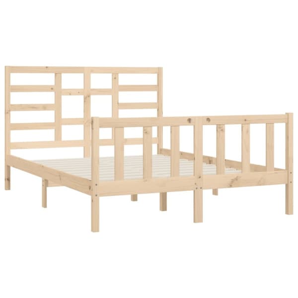 vidaXL sengeramme 140x200 cm massivt fyrretræ -  Senge & sengeramme