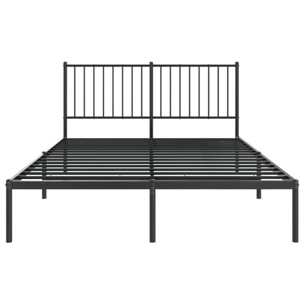 vidaXL sengeramme med sengegavl 140x200 cm metal sort - Senge & sengeramme