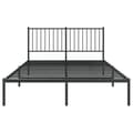 Miniatyrbillede 6 af 10: vidaXL sengeramme med sengegavl 140x200 cm metal sort -  Senge & sengeramme