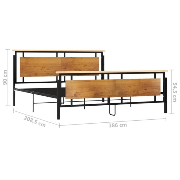 vidaXL Sängynrunko metalli 180x200 cm - Sängyt & sängynrungot