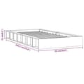 Miniatyrbillede 9 af 9: vidaXL sengeramme 75x190 cm Small Single massivt træ -  Senge & sengeramme