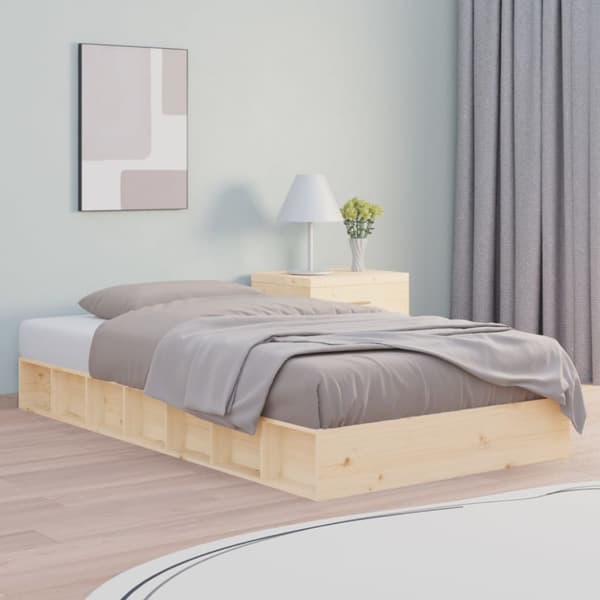 vidaXL sengeramme 75x190 cm Small Single massivt træ -  Senge & sengeramme