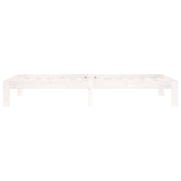 vidaXL sengeramme 90x200 cm massivt fyrretræ hvid - Senge & sengeramme