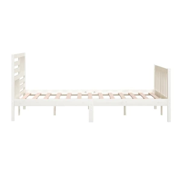 vidaXL sengeramme 200x200 cm massivt træ hvid - Senge & sengeramme