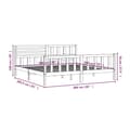 Miniatyrbillede 11 af 11: vidaXL sengeramme 200x200 cm massivt træ hvid -  Senge & sengeramme