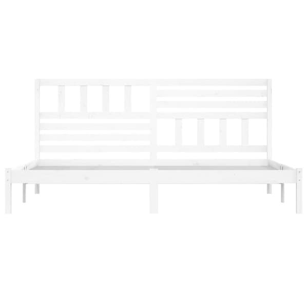 vidaXL sengeramme 200x200 cm massivt fyrretræ hvid - Senge & sengeramme