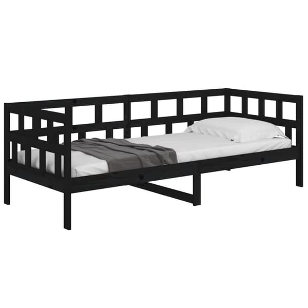 vidaXL Dagbädd svart 80x200 cm massiv furu -  Sängar & sängramar