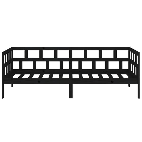 vidaXL Dagbädd svart 80x200 cm massiv furu -  Sängar & sängramar