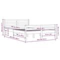 Miniatyrbillede 11 af 11: vidaXL sengeramme 160x200 cm massivt træ sort -  Senge & sengeramme