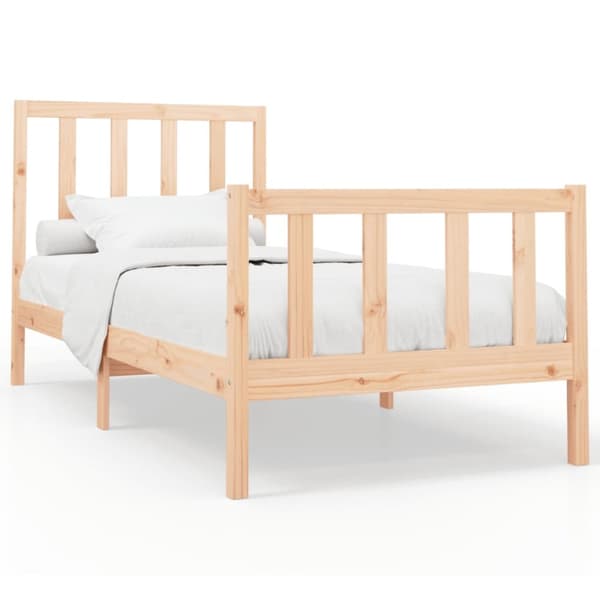 vidaXL Sängram massiv furu 90x200 cm - Sängar & sängramar