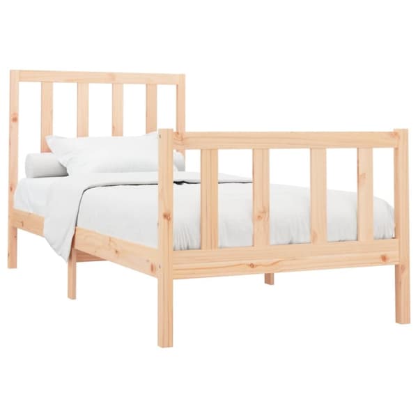 vidaXL Sängram massiv furu 90x200 cm - Sängar & sängramar