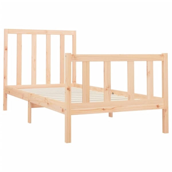 vidaXL Sängram massiv furu 90x200 cm - Sängar & sängramar