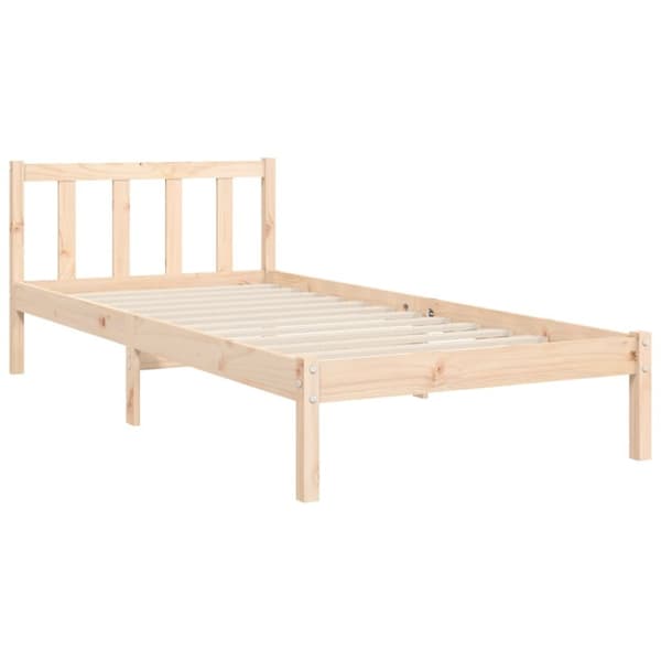 vidaXL sengeramme med sengegavl 90x200 cm massivt træ -  Senge & sengeramme