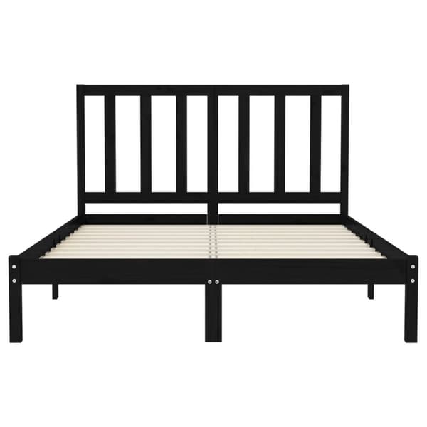 vidaXL Sängynrunko musta täysi puu 120x200 cm - Sängyt & sängynrungot