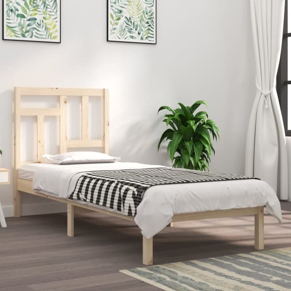 vidaXL Sängynrunko täysi mänty 90x200 cm -  Sängyt & sängynrungot