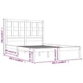 Miniatyrbillede 7 af 7: vidaXL sengeramme 200x200 cm massivt fyrretræ sort -  Senge & sengeramme