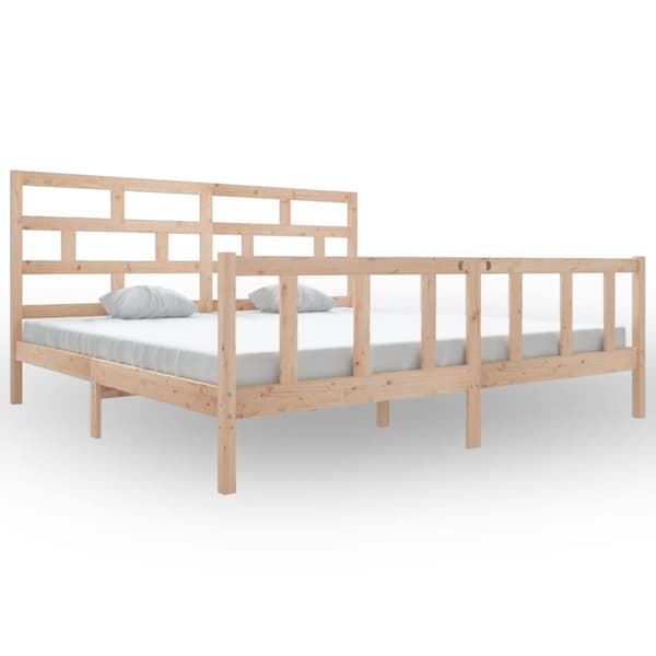 vidaXL sengeramme 200x200 cm massivt fyrretræ - Senge & sengeramme