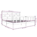 Miniatyrbillede 10 af 10: vidaXL sengeramme 200x200 cm massivt fyrretræ -  Senge & sengeramme