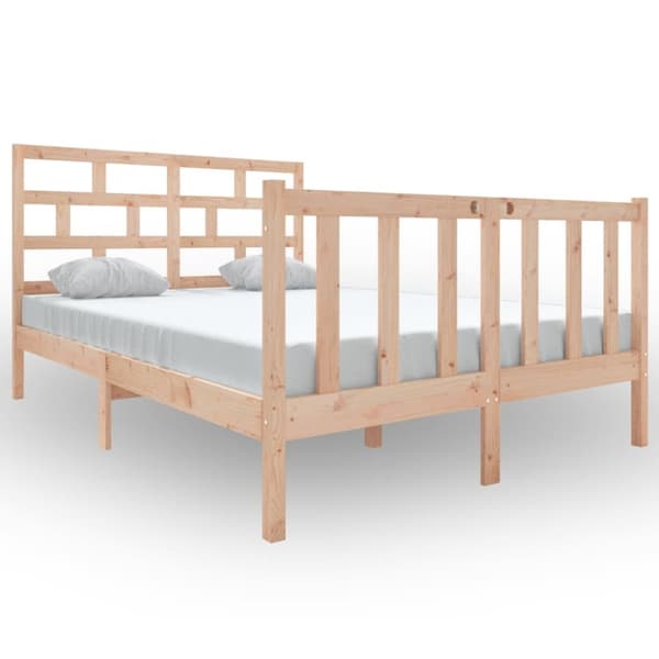 vidaXL sengeramme 140x190 cm massivt træ - Senge & sengeramme