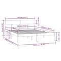 Miniatyrbillede 10 af 10: vidaXL sengeramme 120x200 cm massivt fyrretræ sort -  Senge & sengeramme
