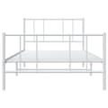 Miniatyrbillede 7 af 11: vidaXL sengeramme med sengegavl og fodgærde 80x200 cm metal hvid -  Senge & sengeramme