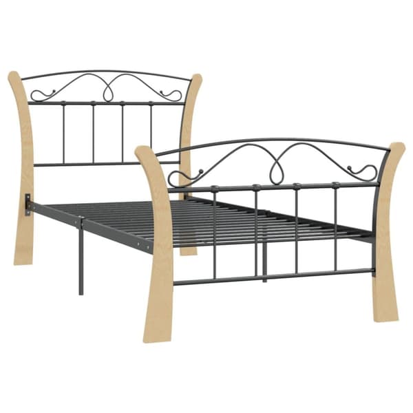 vidaXL sengestel 90x200 cm metal sort -  Senge & sengeramme